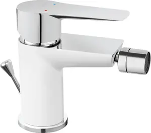 Bidet faucet FERRO BDR6, single-lever bidet mixer, white-chrome finish