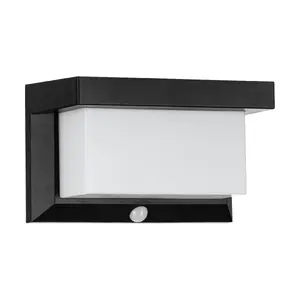 Outdoor LED wall/ceiling light EGLO Utrera — rectangular surfaced mount, 32 LEDs, 800 lm, IP44, Class III, black/white
