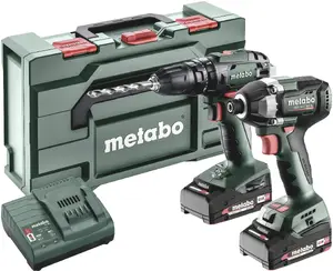 Komplekts Metabones SB 18 + SSD 18 LT 200 BL — akumulatorskrūvgriezis ar sitienfunkciju un akumulatora triecienatslēga, akumulators un lādētājs iekļauti