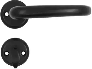 Door handle set Home It model 13372 for exterior door with 3 keys, matt black