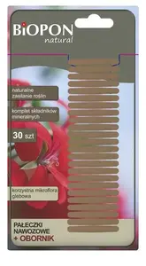 Fertilizer Sticks BIOPON B1218 with Manure, 30 pcs — slow-release plant fertilizer