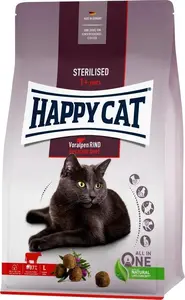 сухой корм для кошек happy cat Sterilised Bavarian Beef 300 г — для стерилизованных взрослых, с говядиной