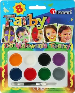 Face Paint Set Titanum 8 Colors — water-based face paints for body art