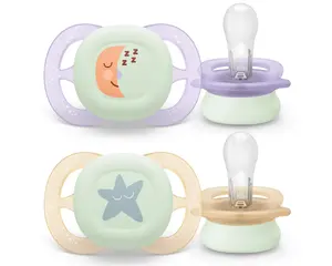 Soother pacifier Avent SCF075/07 ultra start Nighttime — classic silicone orthodontic nipple