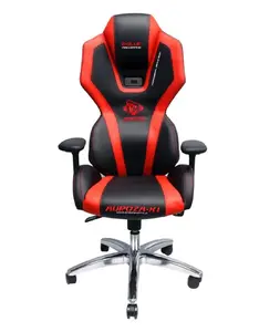 PC gaming chair e-blue AUROZA XI — padded seat, max user weight 1500 kg, black/red, castor wheels
