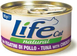 Canned wet cat food Life Pet Care LIFE CAT 85 g — Tuna with Chicken Liver