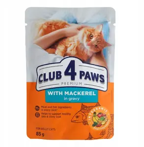 Mitrā kaķu barība Synteza CLUB4Ł KOT maisiņš 85 g Makrele mērcē