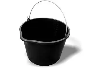 Plastic construction bucket with pour spout 15 L, No name WIA PL 16LE