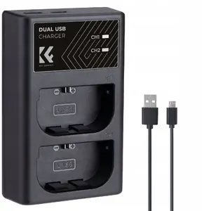 Dual USB Battery Charger for Canon LP-E6 / LP-E6N – K&F SB10065, for EOS R5 R6 R 5D 90D 6D 7D 80D