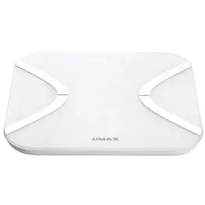 Electronic personal scale UMAX US20E — square white, 180 kg capacity, 50 g accuracy