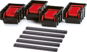 Workshop paint trays set Prosperplast KISTENBERG KST16 — multi-compartment plastic trays