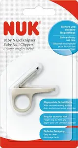 Nuk ножницы/кусачки для ногтей белые — детские маникюрные ножницы с безопасным дизайном