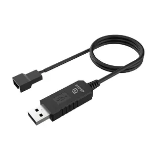 Cable gender changer BBC AK-CBFA10-60BK — 3‑pin/4‑pin to USB Type‑A, 0.6 m, Black