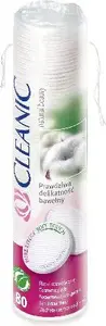 Ватные диски CLEANIC Pure Effect круглые 80 шт — мягкие двуслойные косметические диски