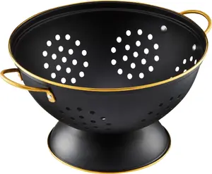 Colander VERGIONIC DURSZLAK 61021 — kitchen strainer, black