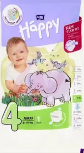 Diaper Bella Happy Maxi 4 for babies 8–18 kg, single piece