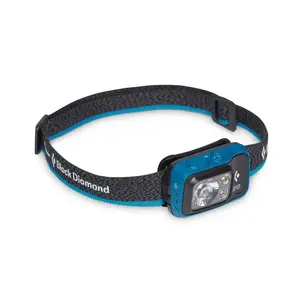 Headband flashlight Black Diamond Spot 400 — LED, 400 lm, IPX8, buttons, black/blue