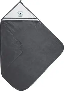 Bath wrap for infants Matex MT0225 100x100 cm graphite hooded towel