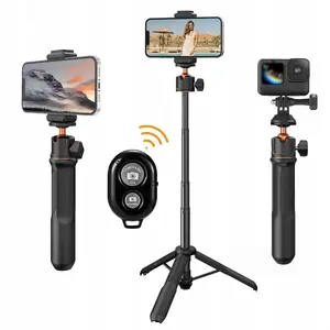 Selfie stick K&F KF09.135 60 cm 4-in-1 for smartphone and GoPro with 1/4" mount and remote