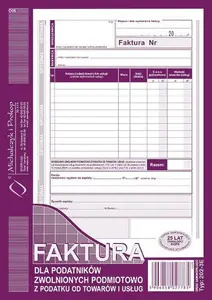 Invoice Book A5 for VAT-exempt Taxpayers Michalczyk & Prokop (series 202-3E) – A5 paper format
