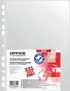 Polypropylene A4 document sleeves Office Products — grooved texture, pack (MPN 21141219-90)