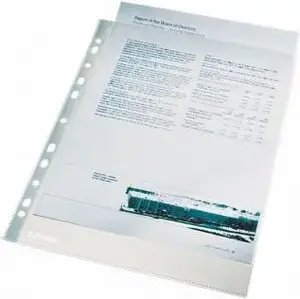 Document Sleeve A4 ESSELTE transparent plastic pack of 100 (MPN 10K016D)