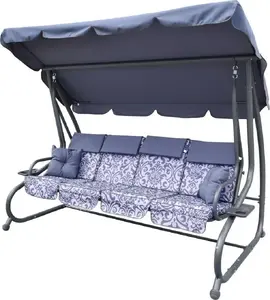 Garden Swing Seat DWM model 8078 SZ — woven two-person seat 2x1 m, grey