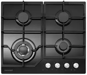 Gas hob Concept Solution PDV7460BC, built-in 60 cm, 4 gas zones, black glass, rotary controls