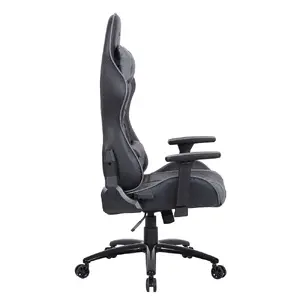 Gaming armchair HP SGC01 — upholstered padded seat, max load 150 kg, height 124–131 cm, black/grey