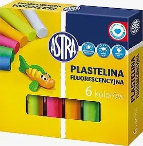 Modeling Clay Astra Plastelina, 6 Fluorescent Colors