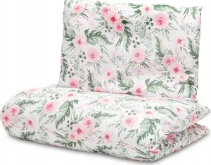 Bed linen set Sensillo 2-piece 100x135 cm — roses pink