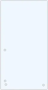 Divider sheets Donau 1/3 A4 white cardboard pack — model 8620100-09PL