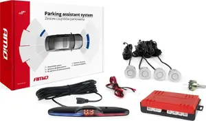Parking reverse sensor kit Amio AMI-02255 — 4 black LED sensors, internal mount, 16.5 mm