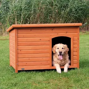 Dog house Trixie Classic Natura with flat roof, 116 × 82 × 79 cm