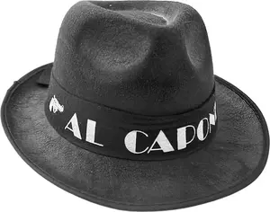 GoDan gangsteru cepure Al Capone melna - universāls izm. (1 gab.)