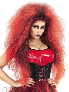 WIDMANN Wild Devil wig — synthetic costume wig, short spiky style
