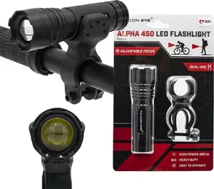 Handheld flashlight Falcon Eye Alpha, 450 lm, handlebar mount, battery-powered, focus