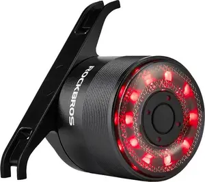 Rear bicycle light Rockbros Q1 — 7-color LED, Strobe mode, USB-C to USB-A cable, black