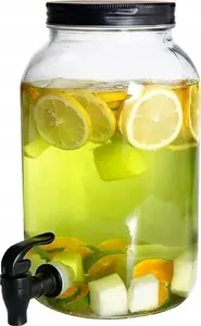 Beverage dispenser jar Vilde Ori_139607 glass with spigot, 3.2 L capacity