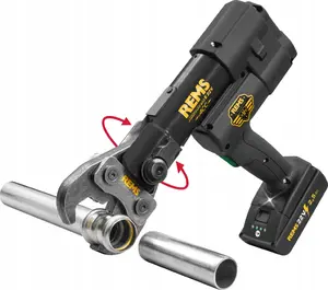 Pipe pressing tool Rems Akku-Press E 22V ACC — cordless hydraulic press for 22 mm fittings