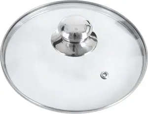 Glass lid for pot/pan ORION 22 cm universal, heat-resistant glass with stainless steel rim and steam vent