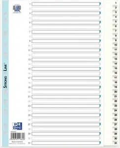 Ring Binder Elba Strong-Line A4+ 1-31, white, polypropylene cover