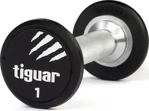 Гантель Tiguar TI-WHPU0010 с резиновым покрытием 1 кг (одинарная)