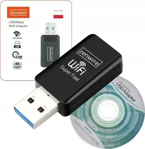 Сетевой Wi‑Fi USB 3.0 адаптер zenwire TOP-4608AC mini, компактный, поддержка dual‑band AC