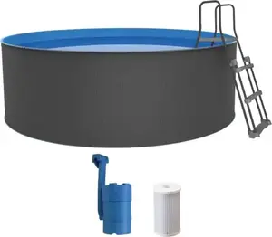 Inflatable Pool Swim & Fun Santorini Round Ø460 x 90 cm — Outdoor Family Pool
