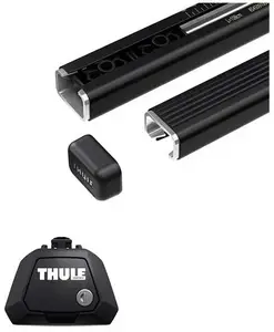 Roof rack crossbars Thule Squarebar Evo, 150 cm, set for roof rails