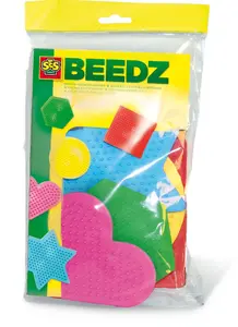 Pegboard set SES Beedz Pegboard 5x — 5 multicolour pegboards, 125×220×25 mm