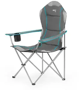Складной туристический стул nils extreme NC3080 — светло-серый, переносной