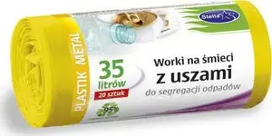 Garbage Bags Staples 35 L Yellow, 20 per Roll