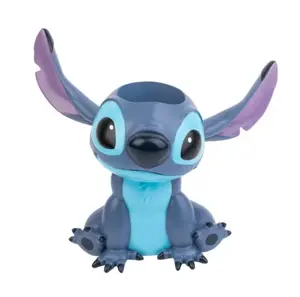 Подставка для ручек и карандашей STITCH LAP003 из смолы, синий/светло‑синий, 195×125×165 мм